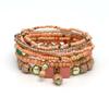 Pulsera multicapa bohemia de venta caliente transfronteriza, personalizada con cuentas de turquesa, joyería turística, pulsera europea y americana, joyería de comercio exterior