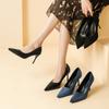 Zapatos de Tacón Alto para Mujer 2025 Otoño Nuevos Zapatos para Mujer Tacón de Aguja Punta Fina Francesa Planos Profesionales Elegantes Versátiles Zapatos de Trabajo