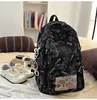 Versión Coreana de la Nueva Mochila Estilo Ins de Alta Apariencia Estilo Universitario Fresca y Linda con Oso para Estudiantes de Secundaria y Preparatoria, Mochila Ligera