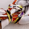 Joyería de esmalte de acero titanio moda hebilla para bufanda hebilla para bufanda ropa anudada hebilla para chal ropa de trabajo bancaria accesorios para pañuelo cuadrado