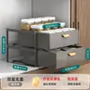 Cesta para Gaveta de Armário Rack de Armazenamento Deslizante Caixa de Armazenamento para Tigelas e Pratos de Condimentos Tipo Gaveta Rack Laminado para Armário Inferior de Cozinha