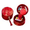 Conjunto completo de artigos para casamento: kit de costura, conjunto de dote de alta qualidade para uso doméstico, caixa de casamento vermelha prática para a noiva