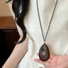 Colar Longo de Bronze Estilo Étnico para Mulheres Pingente Retrô Boêmio Corrente de Suéter Nicho Luxo Acessível Colar de Alta Qualidade