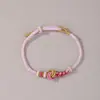 Pulsera Tejida Nudo Flor de Durazno del Festival de Mediados de Otoño, Pulsera de Pareja Tejida a Mano con Cuerda y Nudo Flor de Durazno, Regalo para Amigos