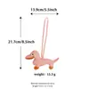 Acessórios Huinming Série Miu Pingente de Bolsa Couro PU Cachorro Dachshund Pelúcia Chaveiro de Alta Qualidade Pequeno Presente Lembrancinha de Festa