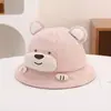 Sombrero de Pescador para Niños, Oso Lindo, Sombrero de Cubeta Cálido para Niños y Niñas, Moda Estilo Coreano, Sombrero de Bebé Resistente al Viento para Exteriores