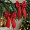 Decoraciones Navideñas Transfronterizas 20cm/10pcs Lazos Navideños DIY Hogar Boda Adornos para Árbol de Navidad