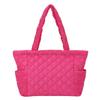Bolsa de Algodón para Mujer 2023 Nueva Llegada Corea del Sur Bolso Tote Portátil Romboidal Bolsa Ligera de Plumón Bolsa Grande de Nylon Bolsa General Bolso de Hombro