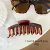 Set de Pinzas para el Cabello de Color Carey de Alta Gama, Pinza de Tiburón Grande, Pasador Cuadrado, Pasador para la Parte Posterior de la Cabeza, Accesorio para el Cabello para Mujeres