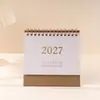 Novo Calendário 2027 Simples e Fresco Ornamento de Mesa Criativo Planejador Versão em Inglês Calendário