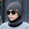 Gorro de Invierno para Hombre Cálido de Lana Tejido Gorro de Punto Moda Otoño e Invierno Gorro con Protección para el Cuello para Hombre Gorro Grueso Baotou