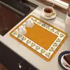 Mantel Estilo Nórdico Transfronterizo Tapete Drenaje Cocina Tapete Absorbente de Lodo Diatomeas Barra de Té Tela Tecnológica Aislante No Lavable Tapete Antideslizante