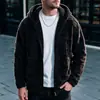 Moletom com Capuz Espessado Forrado de Lã Masculino Europeu e Americano Transfronteiriço Novo Tendência Casual Superior Jaqueta com Zíper para Casal