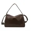 Bolso Tote de Cuero Suave Retro de Moda para Mujer 2025 Invierno Nueva Tendencia Gran Capacidad Accesible Lujo Exquisito Bolso de Hombro Único Cruzado