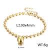 Colar de contas de ouro banhado a ouro 18K com personalidade da moda europeia e americana, pulseira de terno, joias de objeto de envio