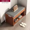 Nuevo zapatero para la entrada del hogar, banco integrado de múltiples capas para cambiarse los zapatos, modelo nuevo, bonito para escaleras interiores, adecuado para sentarse, zapatero de lujo ligero