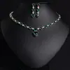 Colar Brincos Conjunto de Joias Moda Amor Transfronteiriço Aliexpress Conjunto de Joias de Casamento Zircônia de Noiva Conjunto de Colar