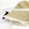Sombrero de Mujer Nuevo de Encaje Trenzado de Paja Sombrero de Mujer Verano Ala Ancha Vacaciones en la Costa Protección Solar Sombrero para el Sol