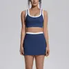 Nuevo conjunto de yoga a colorblock transfronterizo con tacto nude, casual y versátil, acanalado, de cintura alta, para ejercicio al aire libre, conjunto de seis piezas