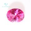 Directo de fábrica 5A forma de huevo 3# corindón rosa piedra desnuda sintético ovalado 3# corindón rosa 3# Rubí