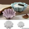 Molde de Silicone Espelhado para Tigela de Waffle Irregular em Miniatura com Flor, Tigela para Vela Grande e Pequena, Tigela de Armazenamento