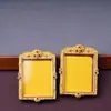 Nuevo Exterior de Thangka Unilateral 4x5 Colgante con Relieve de Dragón Dorado Caja Exquisitamente Tallada Exterior de Thangka