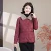 Nueva Chaqueta de Algodón Acolchada de Estilo Invernal para Mamá, Abrigo de Algodón Ligero Super Bonito para Mujeres de Mediana Edad, Invierno