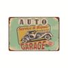 2024 Novo Logotipo Americano de Metal Estanho de Garagem Estilo Industrial Parede de Fundo para Oficina Automotiva Pintura Decorativa Suspensa Sem Moldura