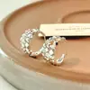 Pendientes de Plata Rota Multicapa para Mujer, Pendientes Atmosféricos de Alta Gama Nuevos, Pendientes Únicos de Verano con Diseño de Nicho