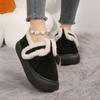 Pantuflas de Algodón 2025 Invierno Nuevo Estilo Interiores Forradas de Felpa Cálidas y Cómodas Versátiles para Usar Afuera Suela Gruesa Puntera Algodón Pantuflas para Mujer
