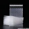 Bolsas de burbujas autosellables personalizadas, film de burbujas transparente para embalaje exprés, bolsa de doble capa de un solo lado con tira autoadhesiva, sobre blanco