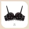 Sujetador de Encaje Fino de Media Copa de Verano para Mujeres con Pechos Pequeños, Sujetador Push-Up Suave con Aros Ajustables que Recoge los Lados del Pecho y Previene la Caída