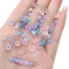 Cuentas de Flor Dorada de Acrílico Lindas para Pulsera de Cuentas Hecha a Mano DIY, Materiales para Joyería de Oreja, Cuentas Sueltas
