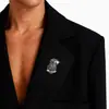 Broche de Coruja Fofo de Alta Qualidade com Diamantes, Alfinete Totalmente Cravejado de Diamantes, Acessório de Roupa Unissex, Broche de Coruja Vintage
