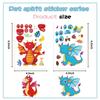 8 piezas de collage de serie de cambio de cara de dragón de dibujos animados, juguetes para niños, adhesivos impermeables de PVC decorativos para carcasa de teléfono móvil DIY, patineta, vaso de agua