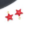 1 Pingente Estrela de Cinco Pontas Esmaltado Colorido com Gotejamento de Óleo em Aço Inoxidável, Galvanoplastia a Vácuo, Lado Duplo, Acessórios para Joias DIY