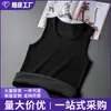 Comércio Exterior Colete Quente Masculino Veludo Plus Espessado Aquecimento Roupa Íntima Outono e Inverno Proteção Contra Frio Roupa de Baixo Colete Top Colete Masculino