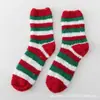 Calcetines de coral fleece para otoño e invierno, estilo navideño, engrosados y afelpados, diseño de reno de dibujos animados, calcetines cálidos de medio terciopelo para mujer