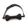 Pelota Bucal de Silicona para Entrenamiento de Mordaza Bucal Pelota Bucal Garganta Profunda Hueso de Perro Juguete Sexual para Hombres y Mujeres Productos para Adultos Herramienta de Coito