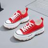 Zapatos de Lona Clásicos Br301 para Mujer, Zapatillas Versátiles de Moda Nuevas para Primavera y Verano, Suela Gruesa que Aumenta la Altura, Estilo Coreano para Estudiantes, Zapatos Populares