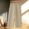 Pantalones de pierna ancha estilo Old Money de Lyocell Tencel para mujer, Nuevo modelo Otoño 2026, Pantalones casuales con caída