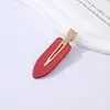 Pinza para el pelo acrílica de color sólido sin costuras para flequillo lateral, Pinza simple para flequillo de maquillaje que no daña el pelo, Pinza de pico de pato al por mayor