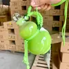Botella de Vidrio para Té y Bebidas con Forma de Calabaza al por Mayor para Fabricantes, con Asa y Correa, Botella de Agua Estilo Chino, Botella para Bebidas de Jugos, Xunda Glass