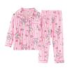 Comércio exterior pijamas infantis meninas primavera e outono cardigã de manga comprida bebê menina desenho animado roupa de casa conjunto fabricantes atacado