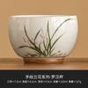 Taza Pequeña Rohan de Orquídea Pintada a Mano Juego de Té Kung Fu de Cerámica Estilo Chino Taza de Té para Mujer Taza Maestra Taza Individual de Degustación de Té de Alta Gama