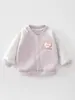 Roupas de outono para bebês, jaqueta baseball para meninos e meninas, cardigã jaqueta de desenho animado para meninas para primavera e outono, agasalho para sair