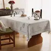 Mantel estilo francés, lavable, impermeable, a prueba de aceite, resistente al calor, tacto de lujo y alta gama, adecuado para uso doméstico, mantel rectangular para mesa de centro