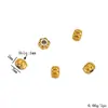 Cuentas de Linterna de Acero Inoxidable Chapado en Oro de 18 Quilates Conserva el Color, Cuentas de Calabaza con Agujero, Cuentas Sueltas Prismáticas, Cuentas Espaciadoras, Pulsera DIY, Cuentas Espaciadoras para Pulsera