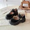 Zapatos Mary Jane Lolita para Niñas, Nuevos Zapatos de Princesa con Suela Suave de Otoño, Zapatos de Performance para Niños, Dulces Zapatos de Cuero Negro