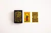 Nueva Tarjeta de Tarot con Lámina Dorada PVC Impermeable Color Bronceado Impresión Tarjeta de Tarot Entretenimiento de Ocio Juego de Mesa Tarjeta Instrucciones Mantel